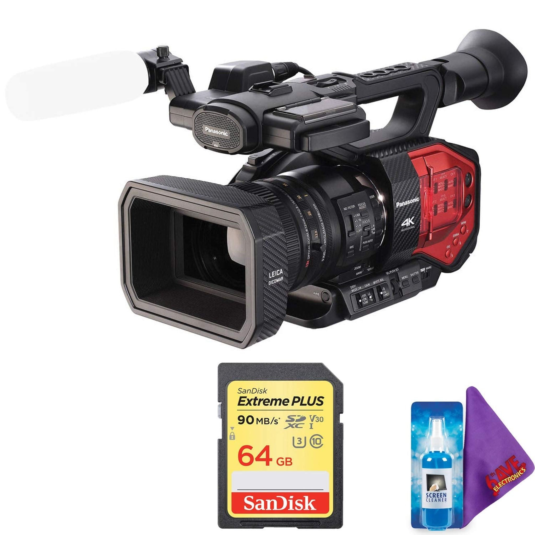 Panasonic AG-DVX200 4K Camcorder with Four Thirds Sensor and Integrated Zoom Lens + Pro Memory Card Panasonic