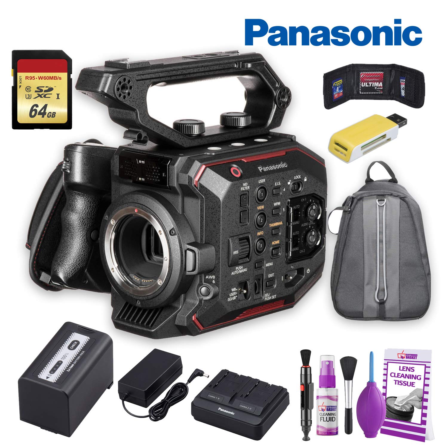 Panasonic AU-EVA1 Compact 5.7K Super 35mm Cinema Camera Standard Bundle