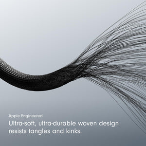 Beats USB-C to USB-C Woven Cable Fast Charging Durable/Tangle-Free Compatible Charger for Apple & Android Devices 1.5 m, 5 ft - Bolt Black