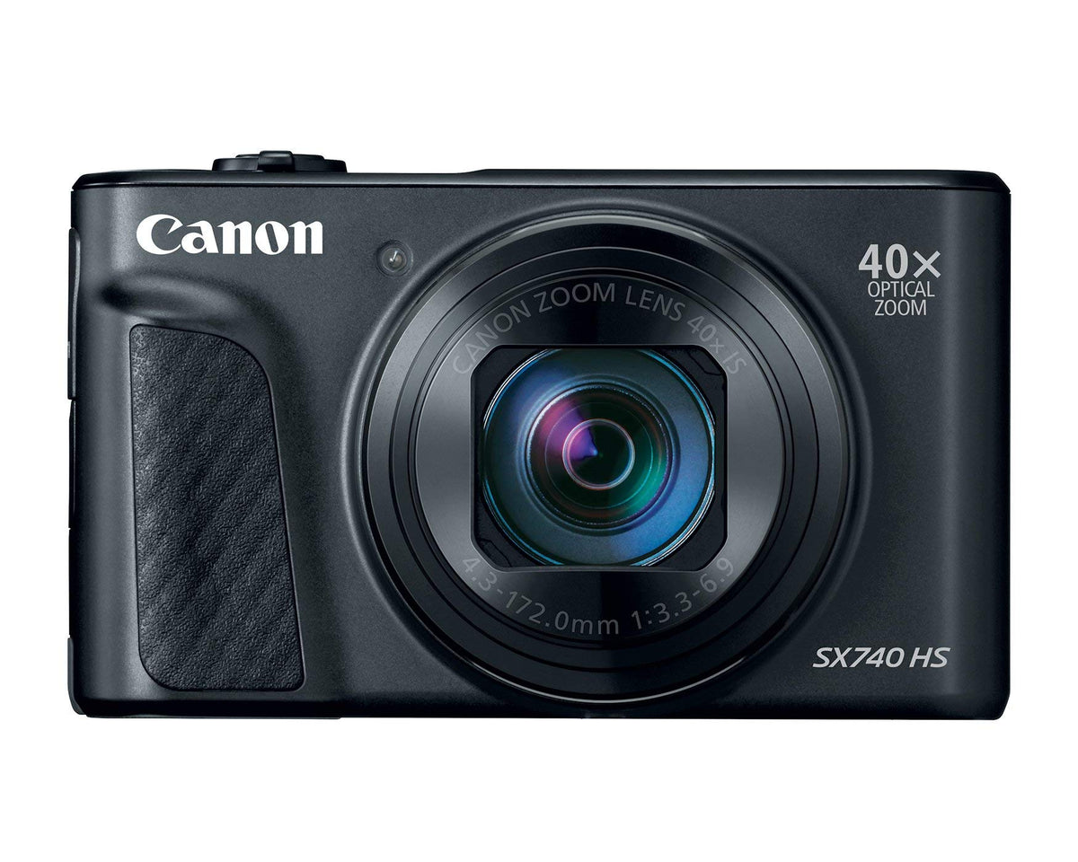 Canon PowerShot SX740 Digital Camera w/40x Optical Zoom & 3 Inch Tilt LCD - 4K VIdeo, Wi-Fi, NFC, Bluetooth Enabled Black - Reconditioned