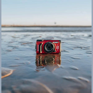 OM SYSTEM Tough TG-7 Digital Camera Bundle Red V110030RU000 + 64GB Card + Case