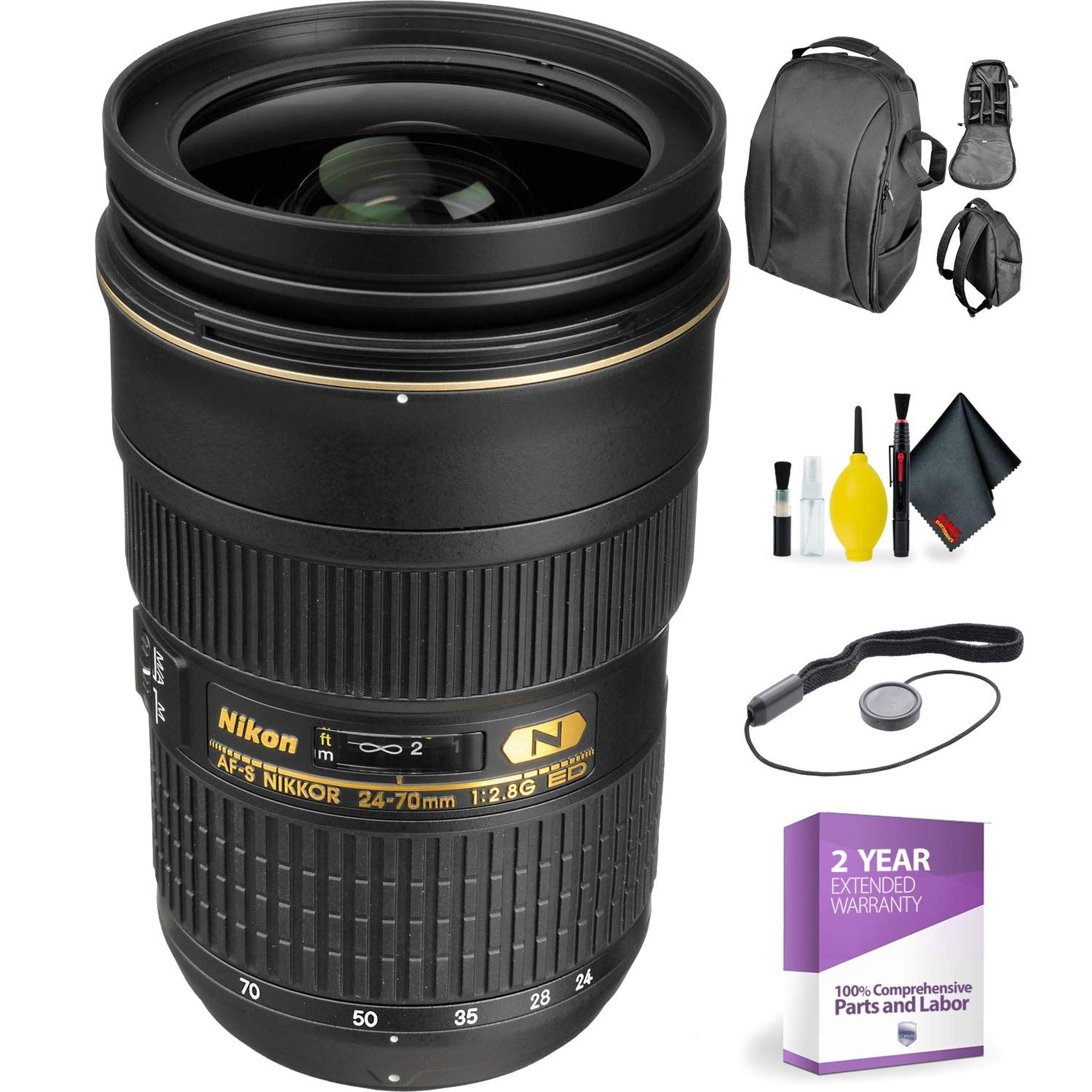 NIKON 24-70MM F/2.8G ED AF-S Lens + Deluxe Lens Cleaning Kit Value Bundle Nikon