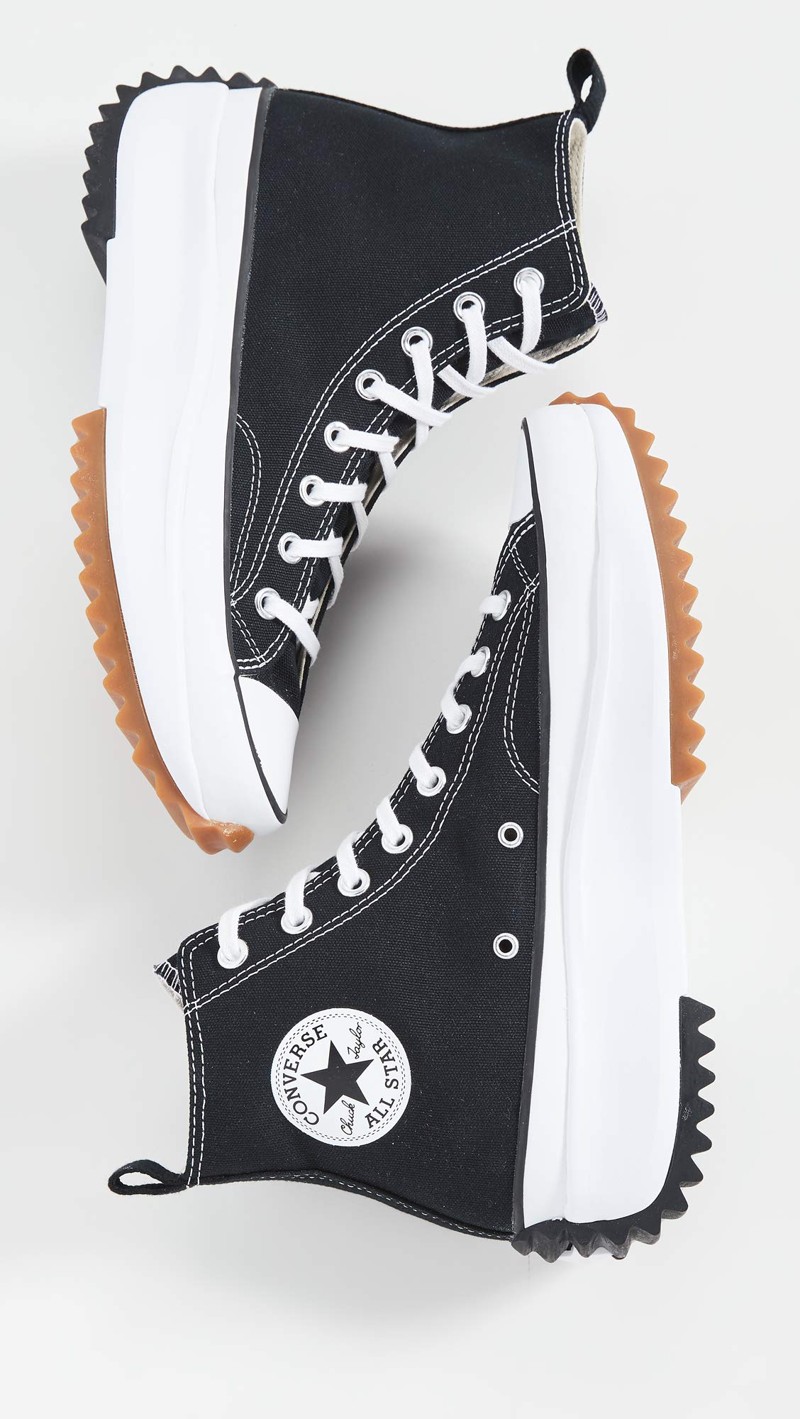 Converse Run Star Hike Hi Sneakers, Black/White/Gum, 6 US Women/4.5 US Men