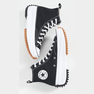 Converse Run Star Hike Hi Sneakers, Black/White/Gum, 5.5 US Women/4 US Men