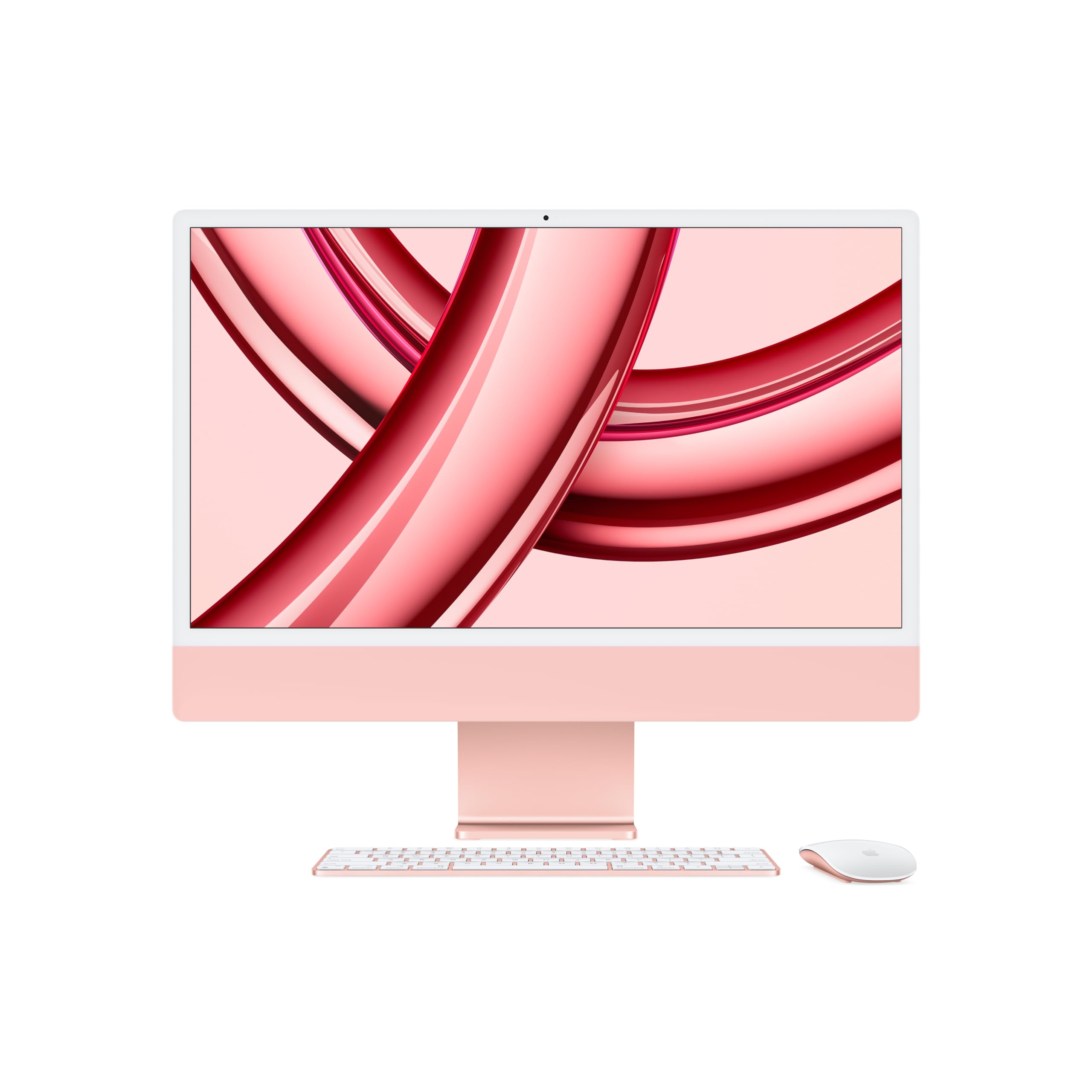 Apple 2023 iMac All-in-One Desktop Computer with M3 chip: 8-core CPU, 8-core GPU, 24-inch Retina Display, 8GB Unified Memory, 256GB SSD Storage, Matching Accessories. Works with iPhone/iPad; Pink
