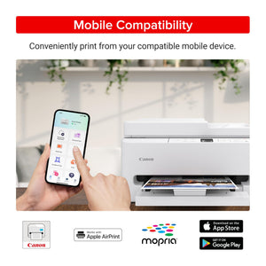 Canon PIXMA TR7120 Wireless Color Inkjet Printer for Duplex Printing, White - Home Printer with Copier/Scanner, Auto Document Feeder, Compact Design, Intuitive Control Panel
