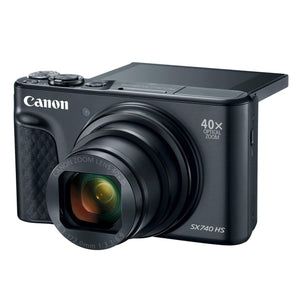 Canon PowerShot SX740 Digital Camera w/40x Optical Zoom & 3 Inch Tilt LCD - 4K VIdeo, Wi-Fi, NFC, Bluetooth Enabled Bla - Reconditioned