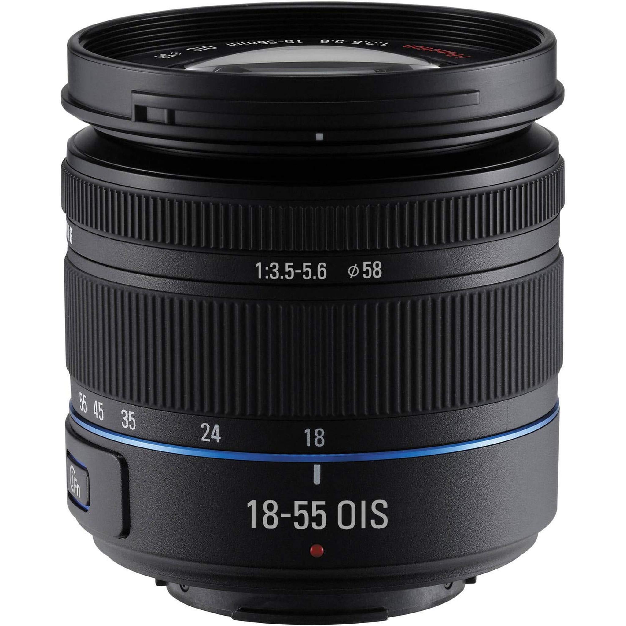 Samsung 18-55mm f/3.5-5.6 OIS Compact Zoom Lens Black with Pro Filter Certified Refurbished - Reconditioned Samsung