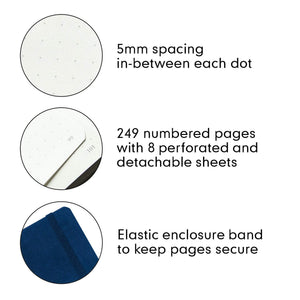 Leuchtturm1917 Medium A5 Dotted Hardcover Notebook Navy - 249 Numbered Pages