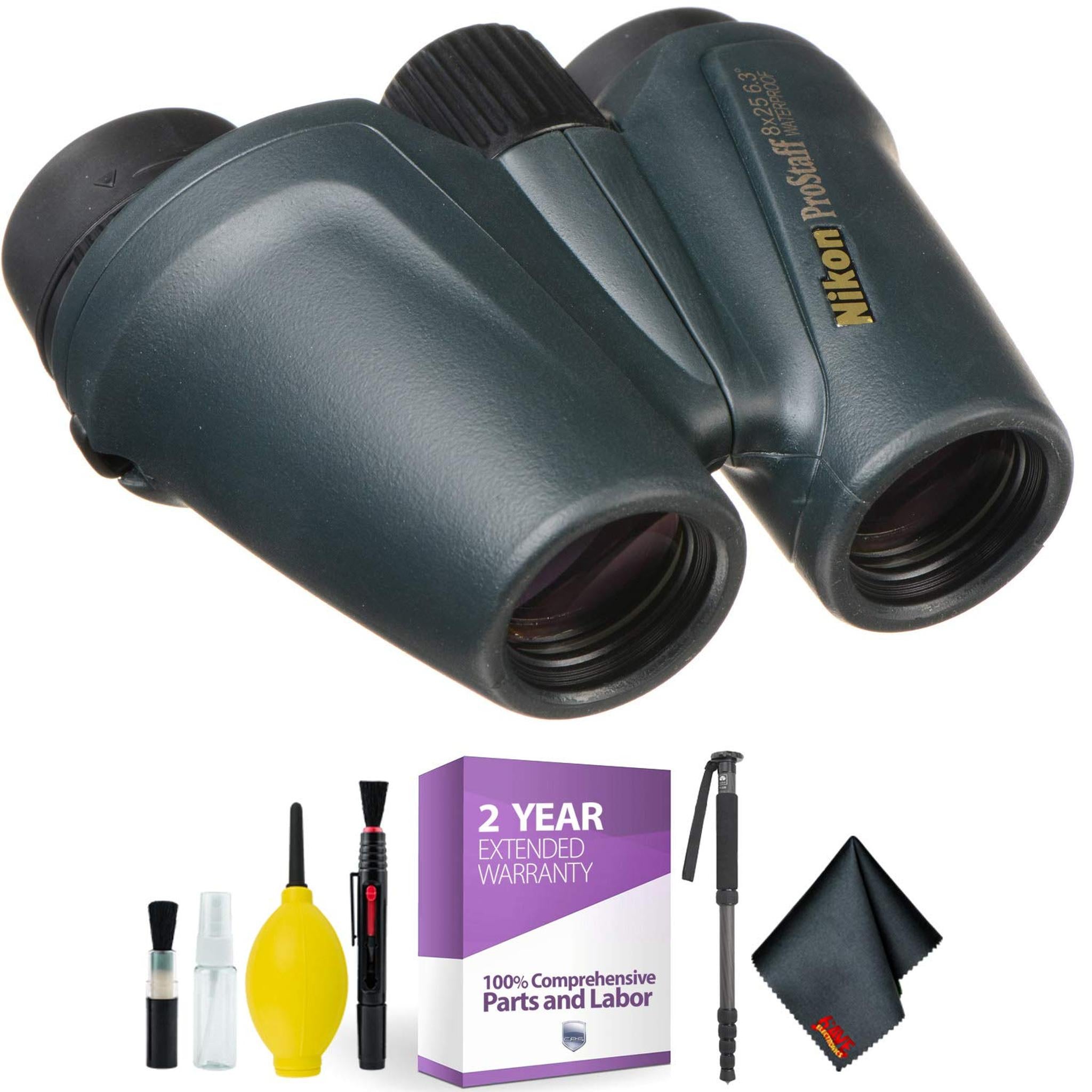 Nikon 8x25 ProStaff ATB Binocular Black + Cleaning Kit + 2 Year Extended Warranty Nikon