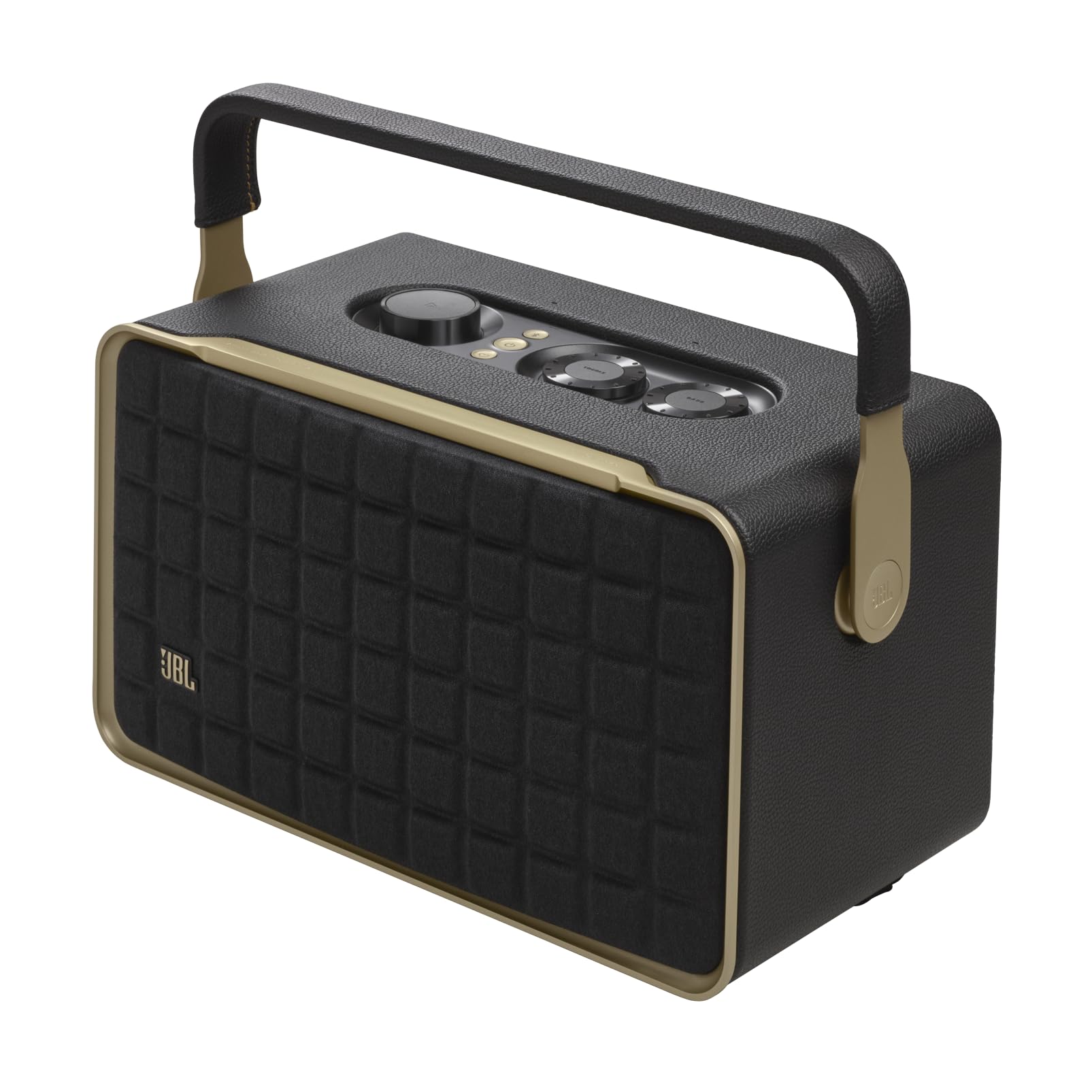 JBL Authentics 300 - Retro Style Wireless Bluetooth/Wifi Home Speaker, Built in Battery 4800mAh , Music Streaming Services via Built-in Wi-Fi, Built in Alexa and Google Assistant