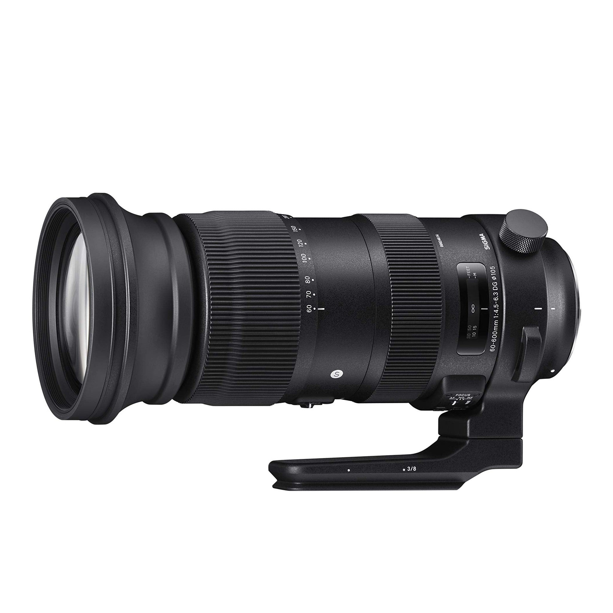 Sigma 60-600mm f/22-32 Fixed Zoom F4.5-6.3 DG OS HSM Camera Lenses, Black 730954 , Canon EF - Used Sigma