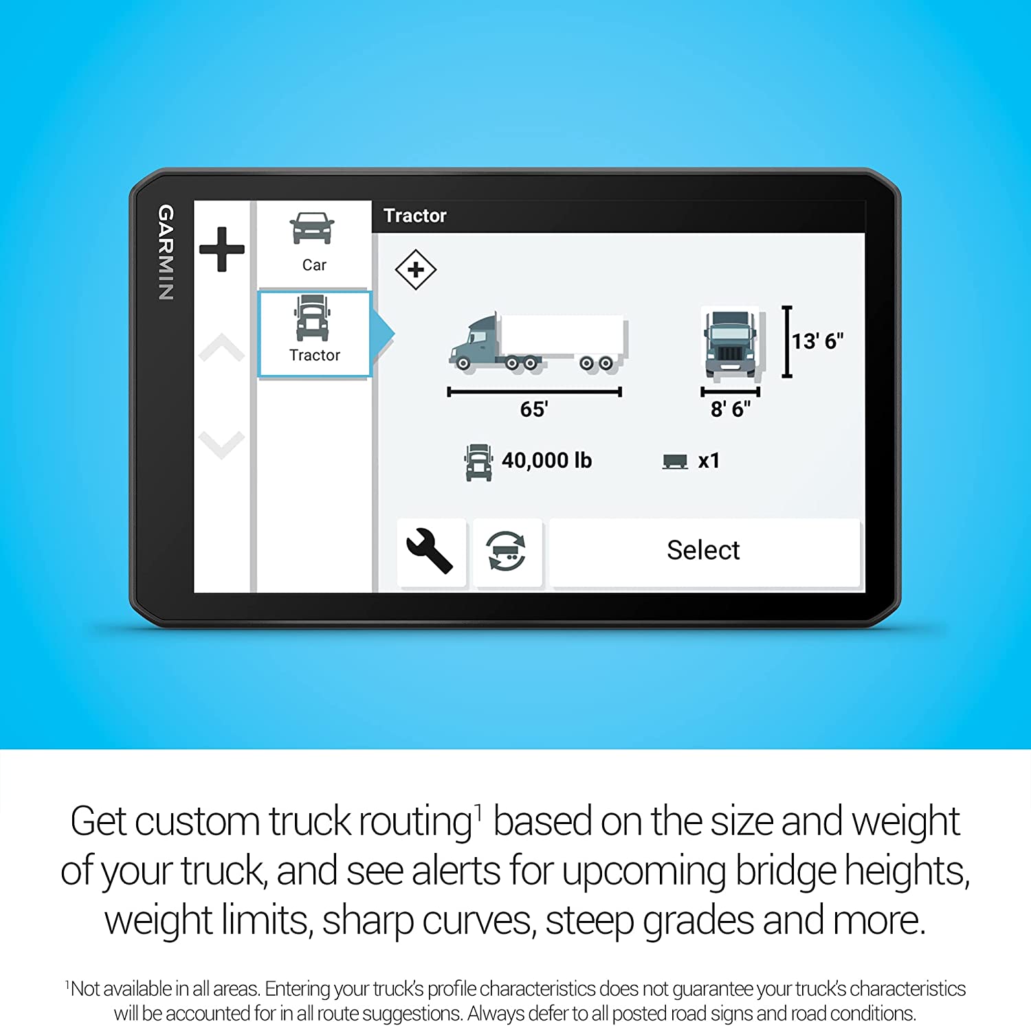 Garmin Dezl OTR710 with Standard Accessories