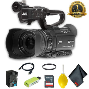 JVC GY-HM250 UHD 4K Streaming Camcorder with Built-in Lower-Thirds Graphics Advanced Accessory Bundle