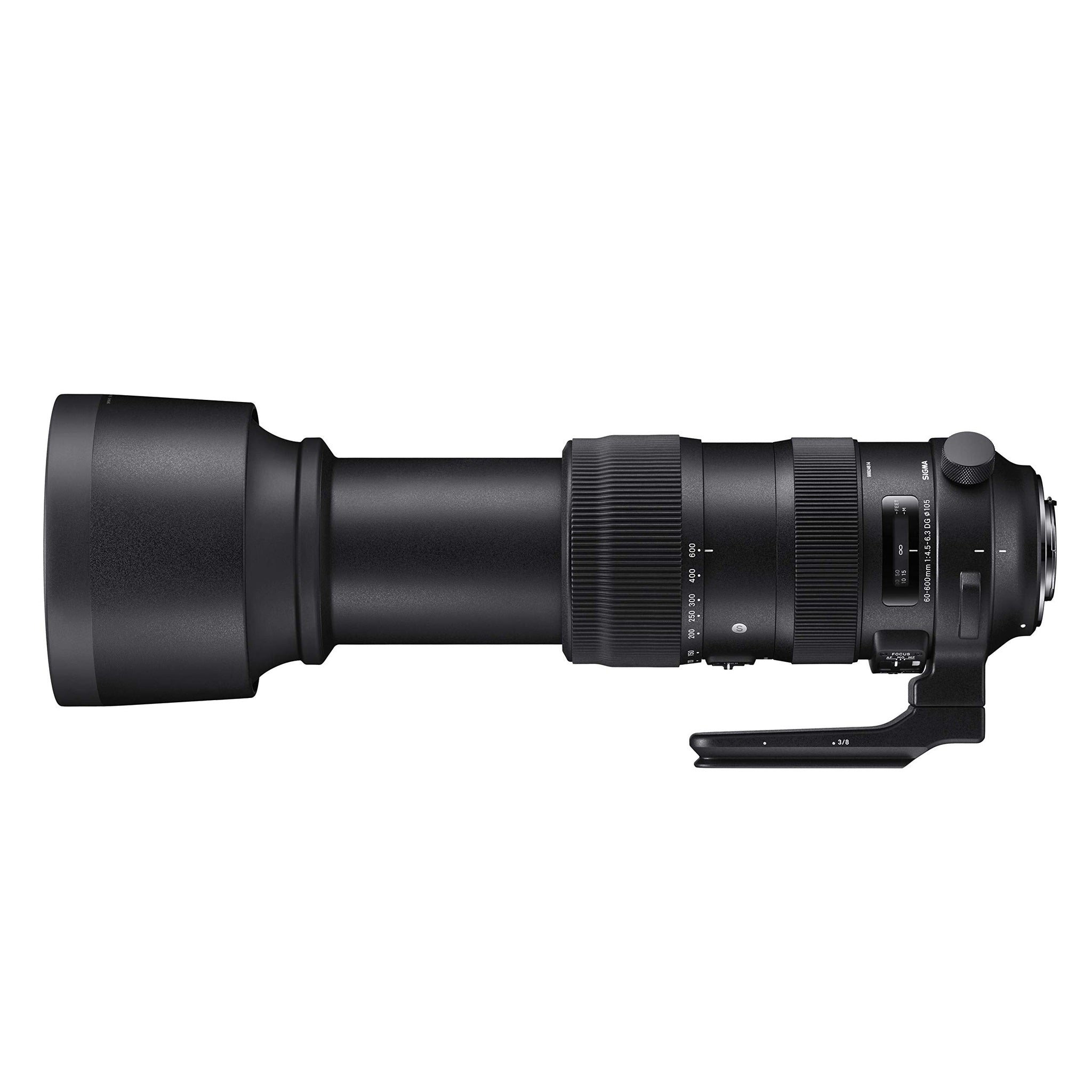 Sigma 60-600mm f/22-32 Fixed Zoom F4.5-6.3 DG OS HSM Camera Lenses, Black 730954 , Canon EF - Used Sigma