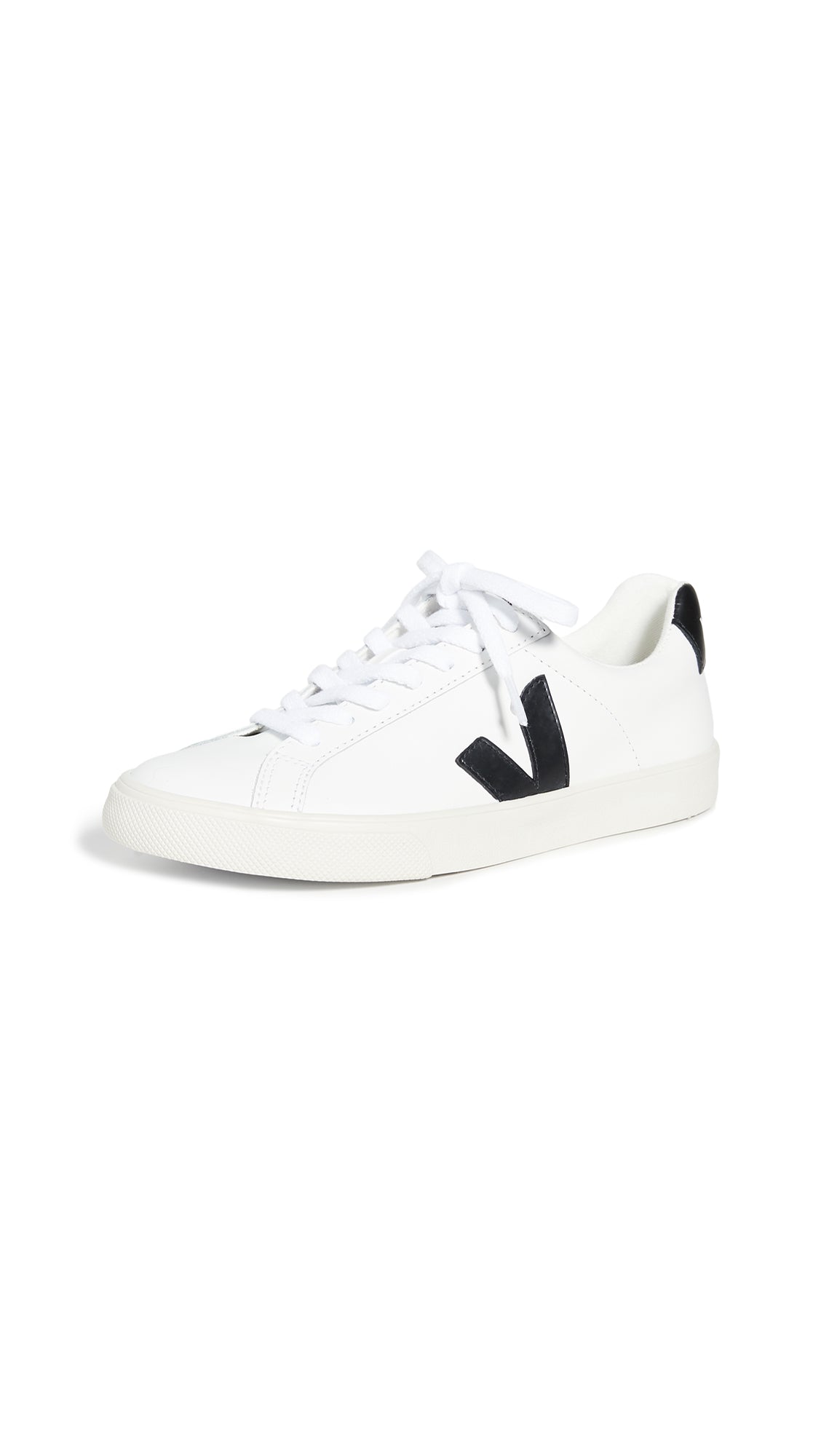 Veja Women's Esplar Logo Sneakers, Extra White/Black, 7 Medium US