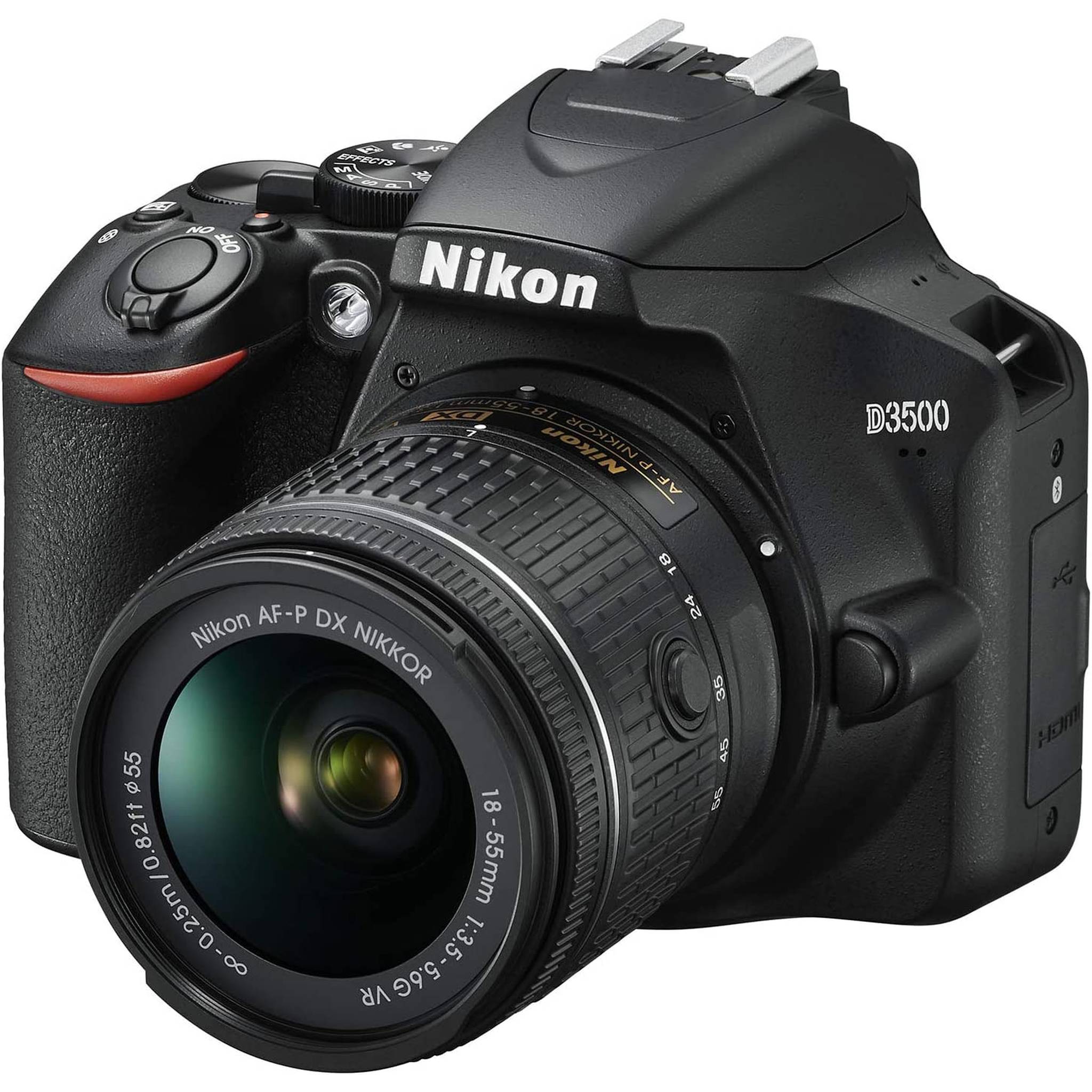 Nikon D3500 24.2MP DX-Format DSLR Digital Camera with 18-55mm Lens - Imported Nikon
