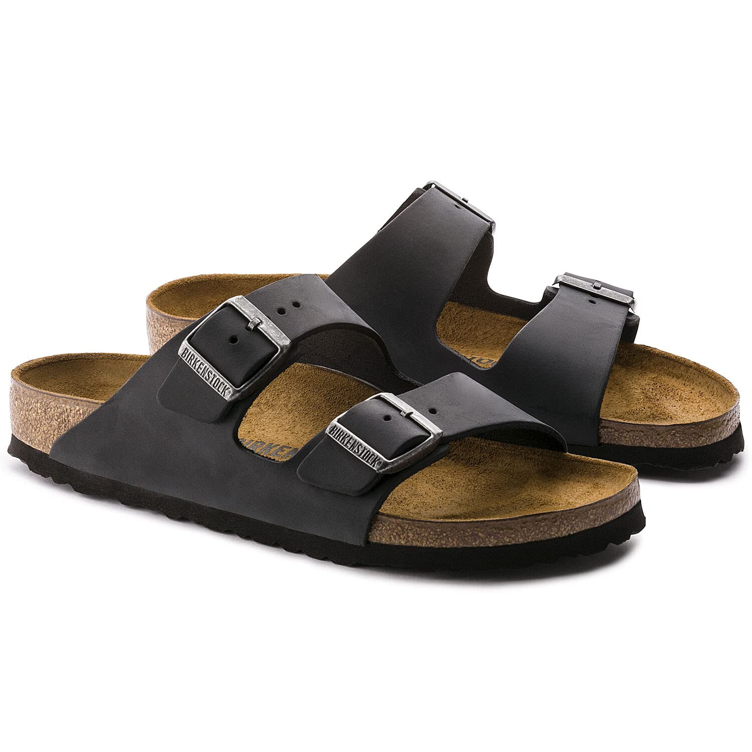 Birkenstock Unisex Arizona Soft Footbed Sandal,Black Birko-Flor,44 M EU