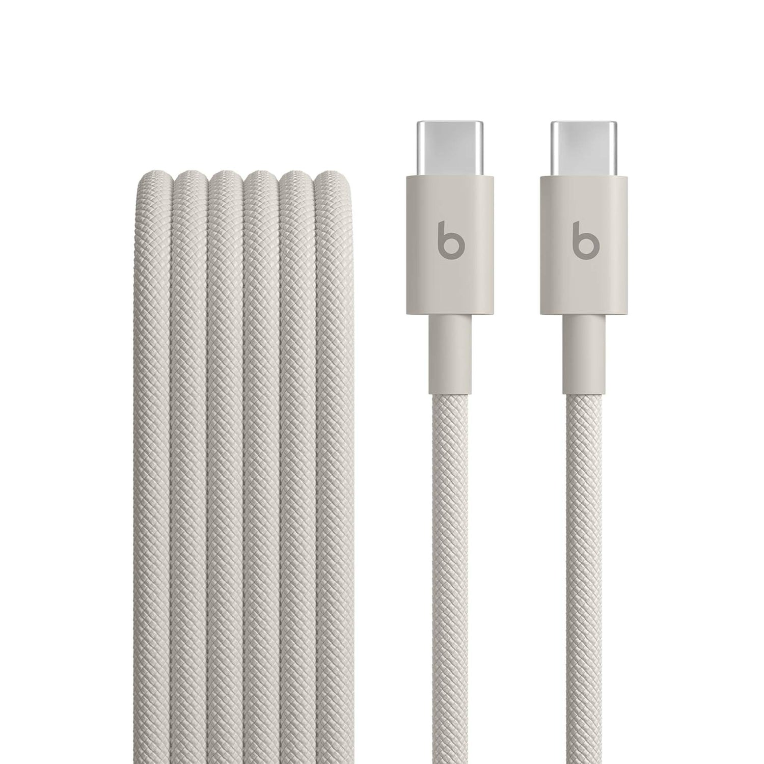 Beats USB-C to USB-C Woven Cable Fast Charging Durable/Tangle-Free Compatible Charger for Apple & Android Devices 1.5 m, 5 ft - Surge Stone