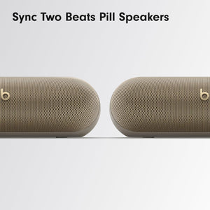 Beats Pill - Wireless Bluetooth Speaker and Portable Charger via USB-C - Up to 24 Hours Battery Life, IP67 Water Resistant, Apple & Android Compatible, Built-in Microphone - Champagne Gold
