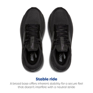 Brooks Men’s Ghost Max 2 Neutral Running & Walking Shoe - Black/Black/Ebony - 9 Wide