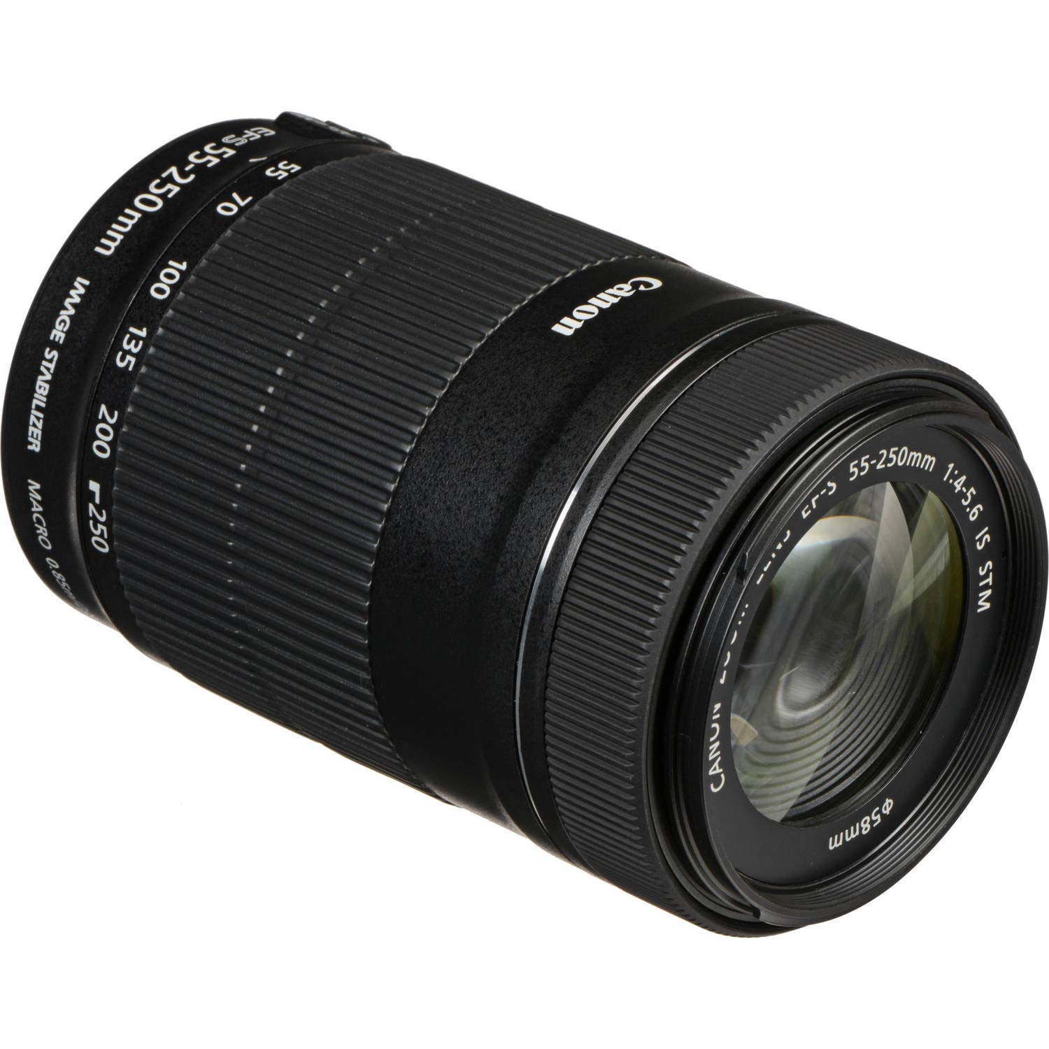 Canon EF-S 55-250mm f/4-5.6 is STM Lens + 3 Pcs Filter Kit + Cleaning Kit