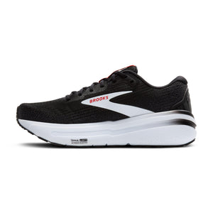 Brooks Men’s Ghost Max 2 Neutral Running & Walking Shoe - Black/White/Fiery Red - 9 Medium