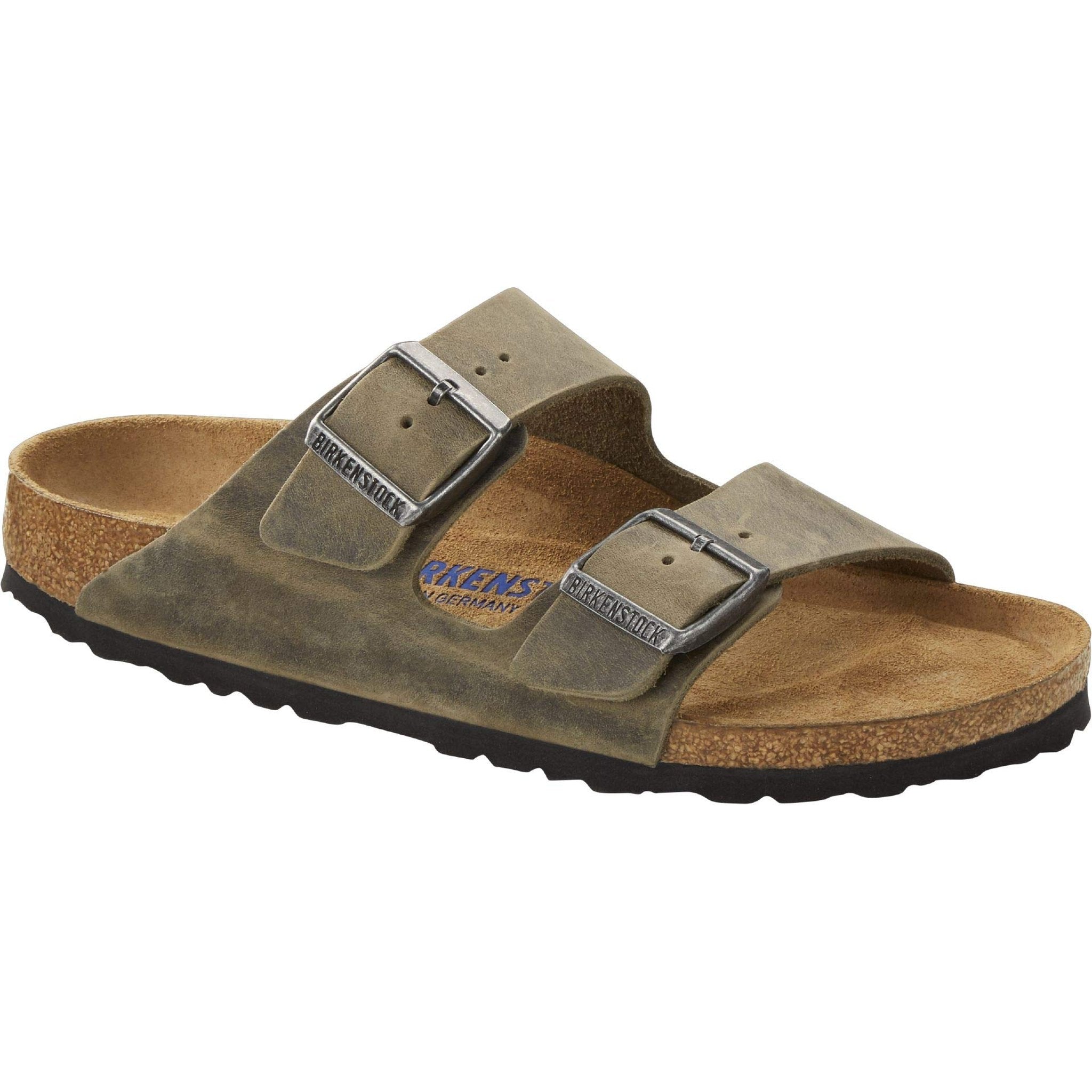Birkenstock Unisex Arizona BS Soft Footbed Oiled Leather Faded Khaki Sandals 7 W / 5 M US Birkenstock