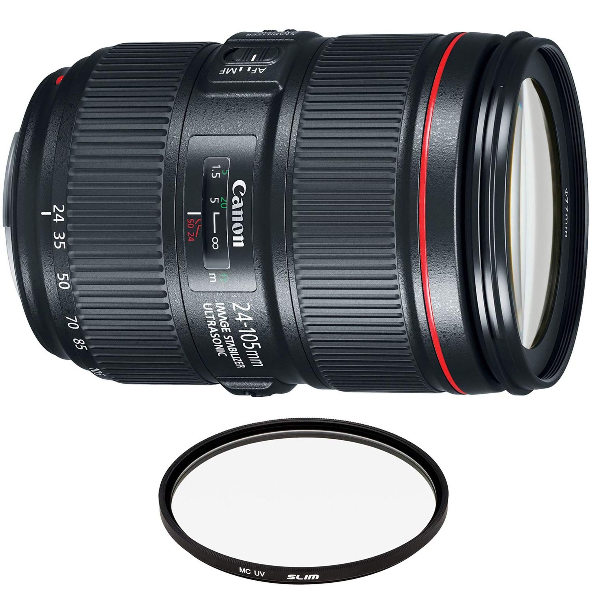 Canon EF 24-105mm f/4L is II USM Lens with Pro Filter Renewed - Reconditioned Canon