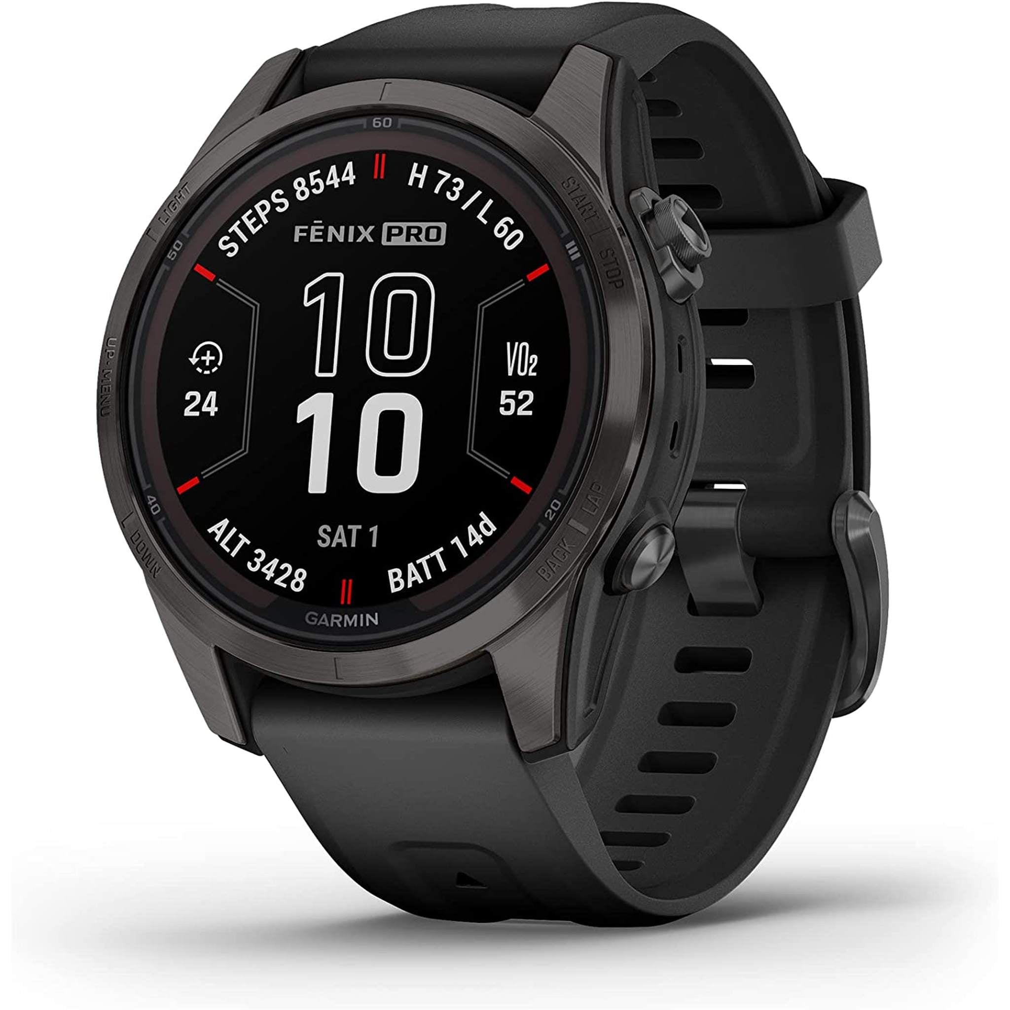 Garmin fenix 7S Pro Solar, Sapphire, Carbon Gray Titanium Black with Accessories
