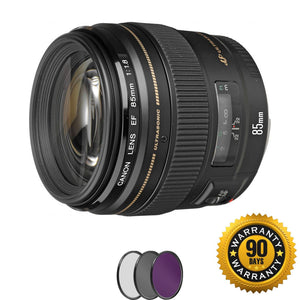 Canon EF 85mm f/1.8 USM Lens with UV Filter Renewed - Reconditioned Canon