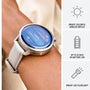 Garmin Venu® 4, 41mm, Advanced Health and Fitness GPS Smartwatch, Bright and Colorful Display, Built-in Flashlight, 10 Days of Battery Life, Lunar Gold with Bone Silicone Band/Light Sand Leather Band