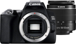 Canon EOS 250D / Rebel SL3 DSLR Camera with 18-55mm Lens Black + Creative Filter Set, EOS Camera Bag + 6AVE Electronics