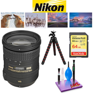 NIKON 18-200MM F/3.5-5.6G ED AF-S DX VR II Lens with Sandisk 64 GB Memory Card, Deluxe Camera Backpack Bundle Nikon