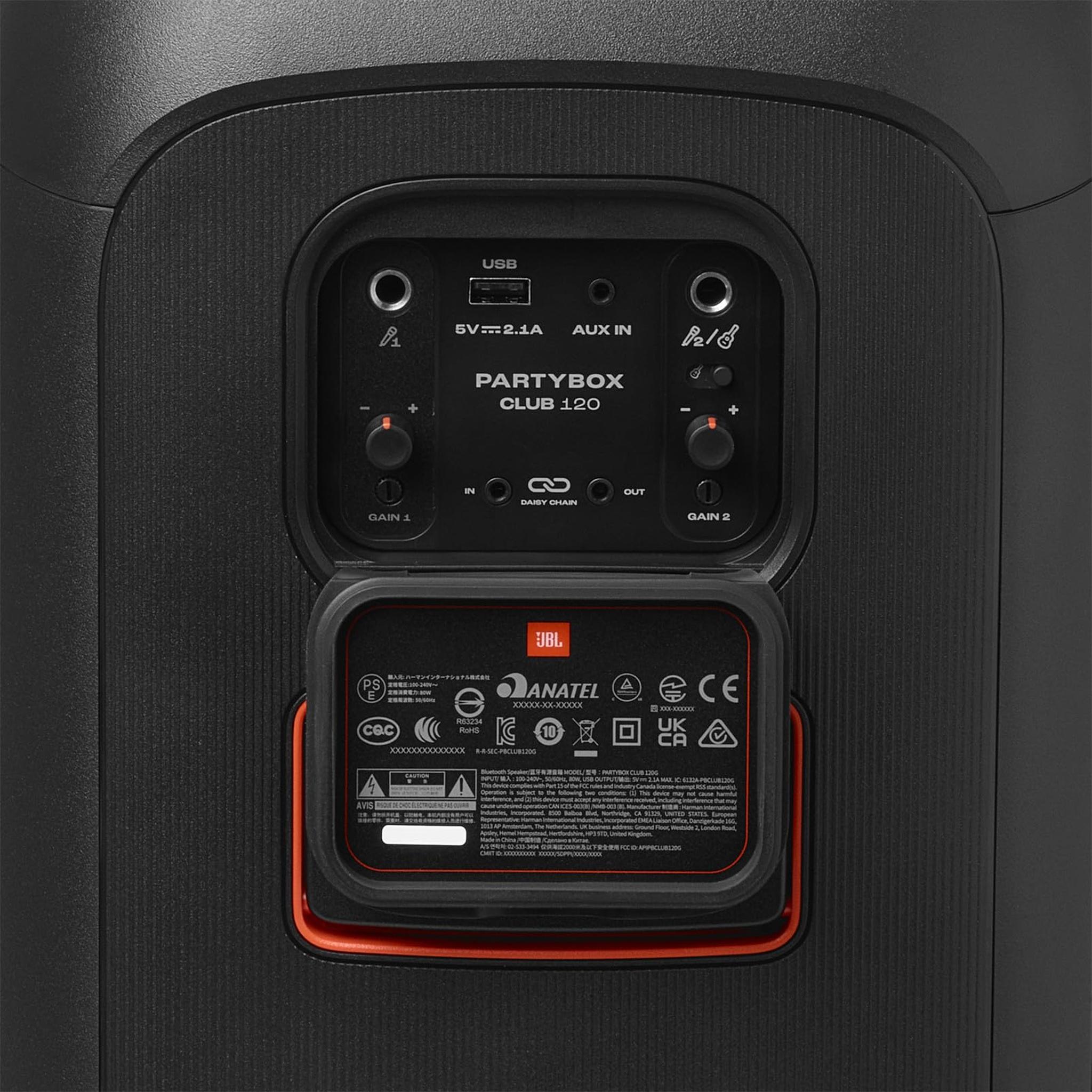 JBL PartyBox Club 120 - Portable Party Speaker with Foldable Handle Black