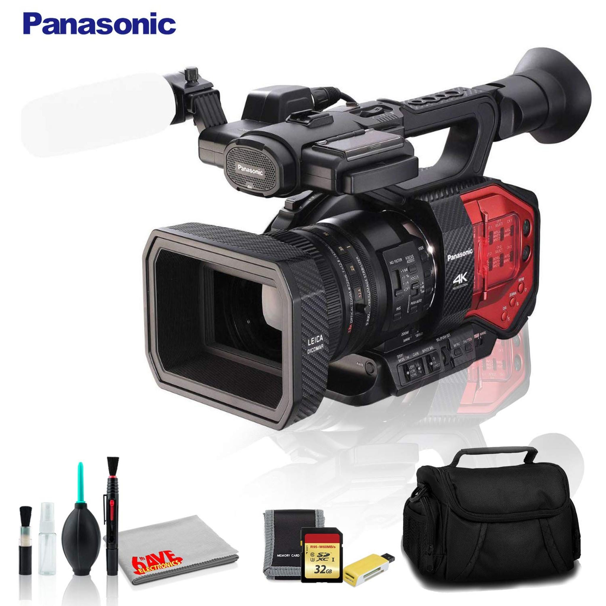 Panasonic AG-DVX200 4K Handheld Camcorder with Four Thirds Sensor and Integrated Zoom Lens - Deluxe Bundle Panasonic