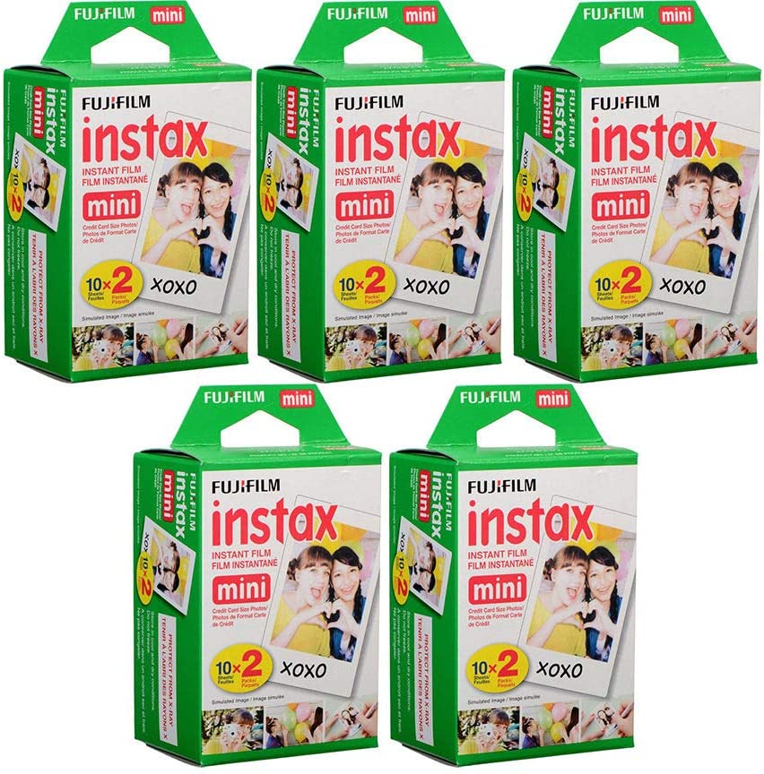 Fujifilm Instax Mini Instant Film, 10 Sheets of 5 Pack x 2 (100 Sheets) - Import
