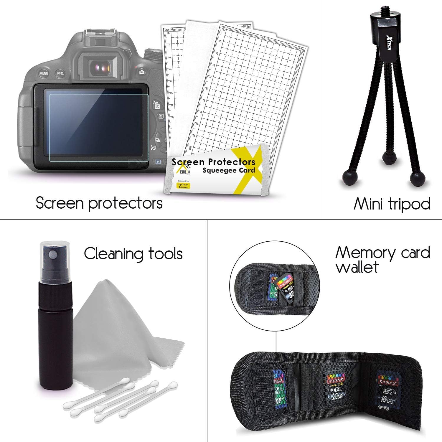 Canon 100ES Padded Digital SLR Camera Case EOS Shoulder Gadget Bag + Bundle 5