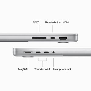 Apple 2023 MacBook Pro Laptop M3 Pro chip with 12‑core CPU, 18‑core GPU: 14.2-inch Liquid Retina XDR Display, 18GB Unified Memory, 1TB SSD Storage. Works with iPhone/iPad; Silver - Reconditioned Apple