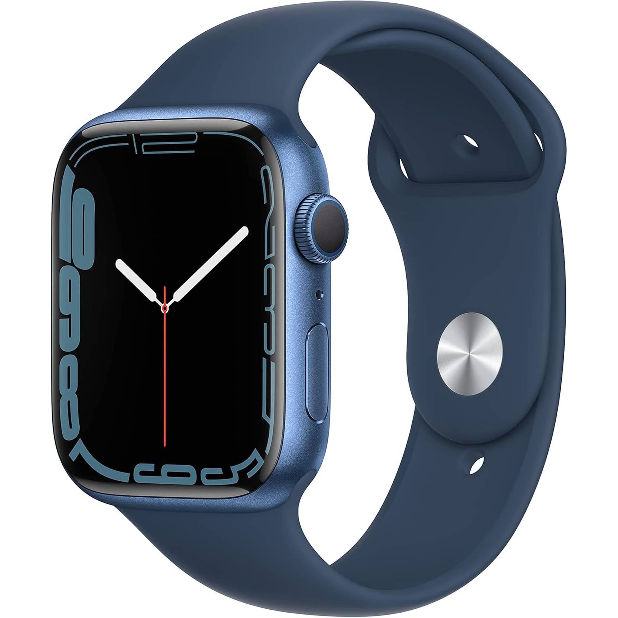 Apple Watch Series 7 GPS, 41mm Blue Case with Blue Sport Band - Renewed - Reconditioned Apple