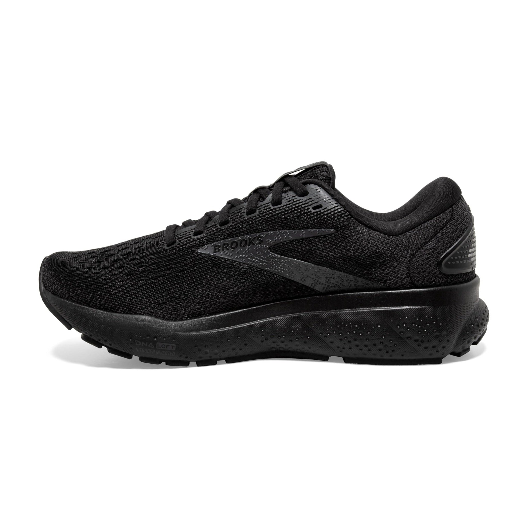 Brooks Women’s Ghost 16 Neutral Running Shoe - Black/Black/Ebony - 10.5 Medium