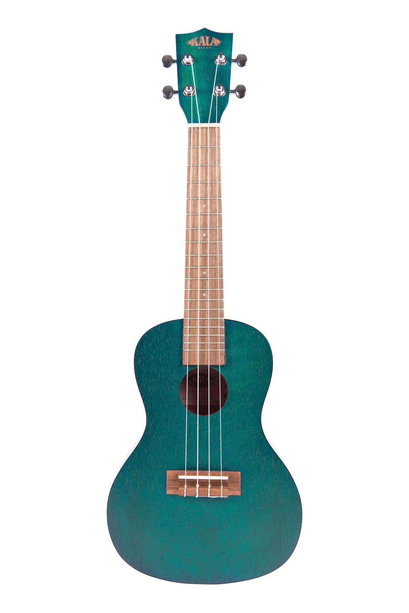 Kala Brand Music Co. Blue Exotic Mahogany, 4-String Ukulele, Right-Handed, Concert (KA-CEMB)