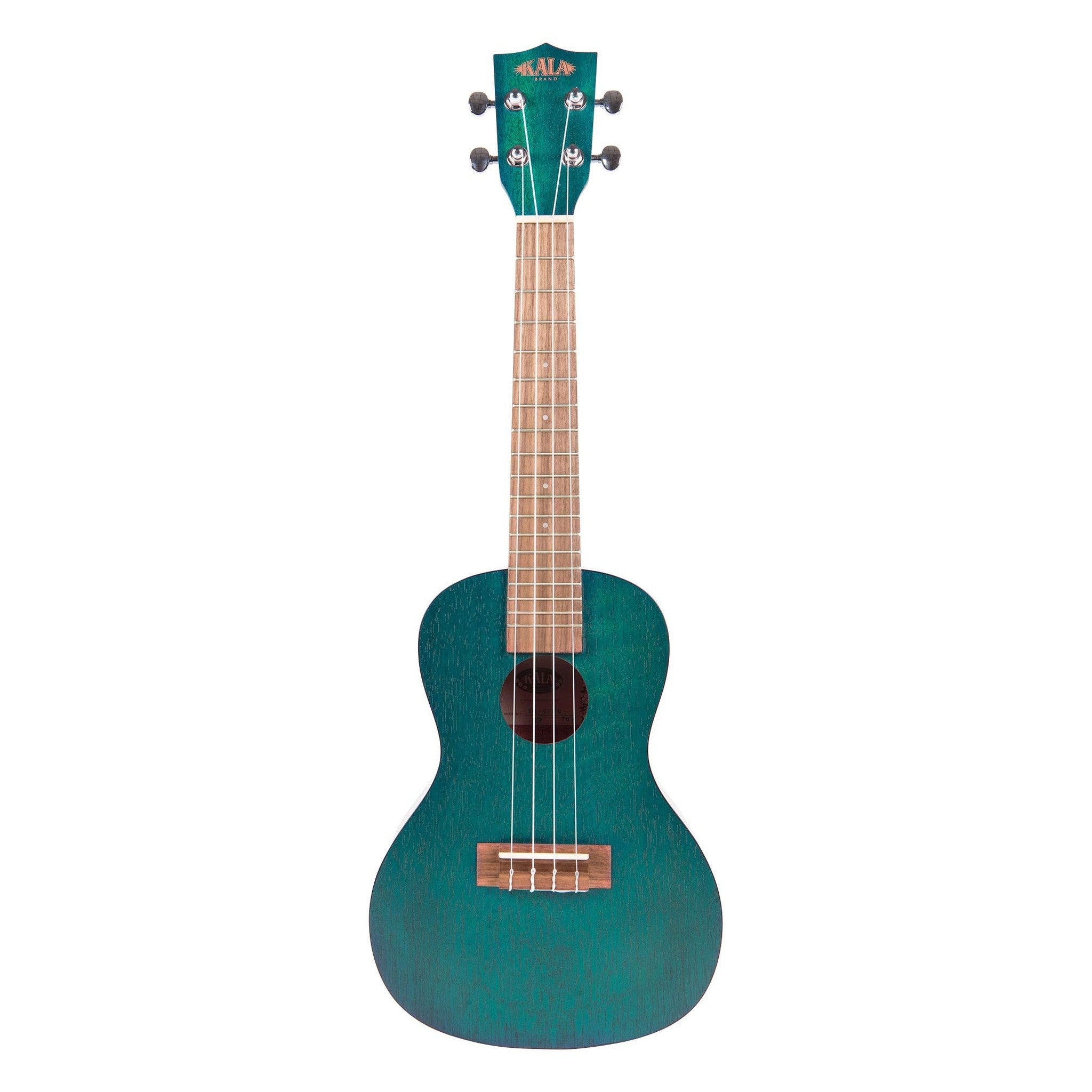 Kala Brand Music Co. Blue Exotic Mahogany, 4-String Ukulele, Right-Handed, Concert KA-CEMB Kala