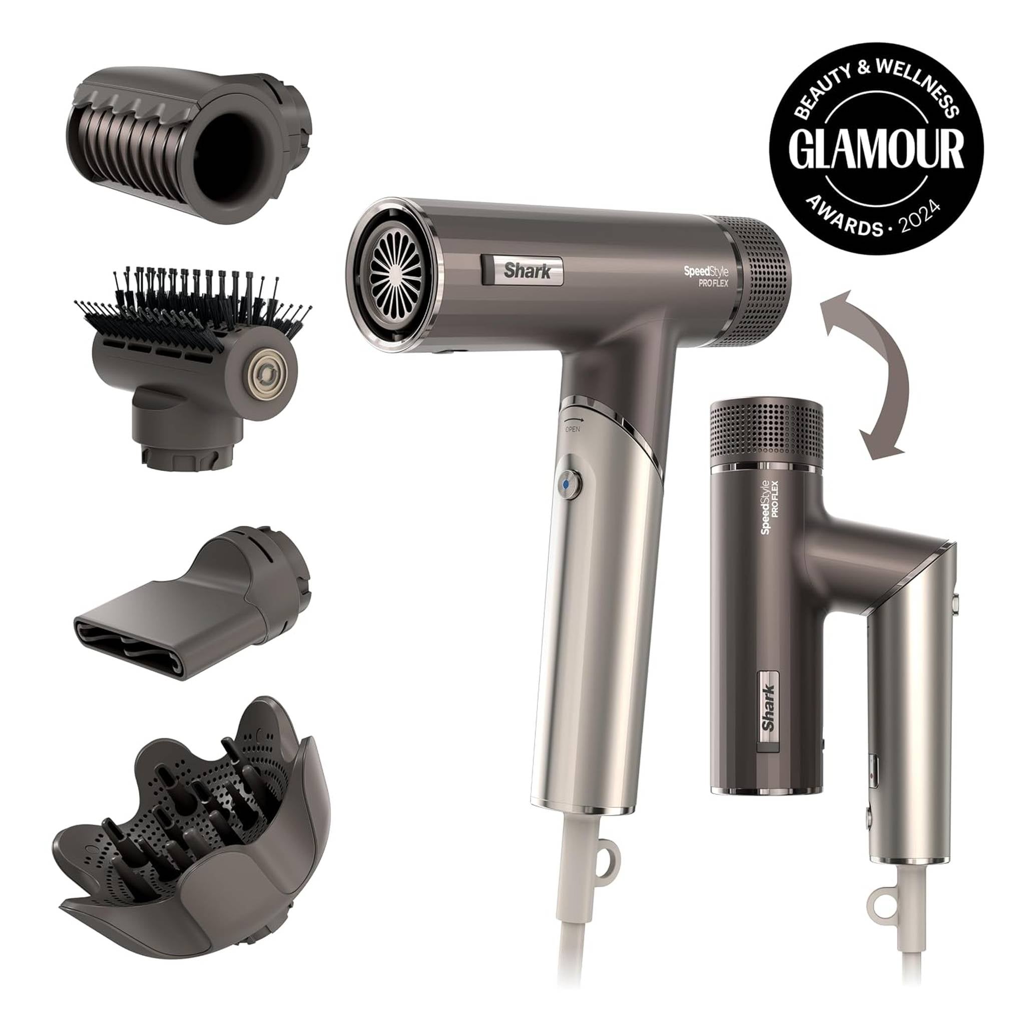 Shark SpeedStyle Pro Flex High-Velocity Dryer, Scalp Shield, HD542 - Reconditioned