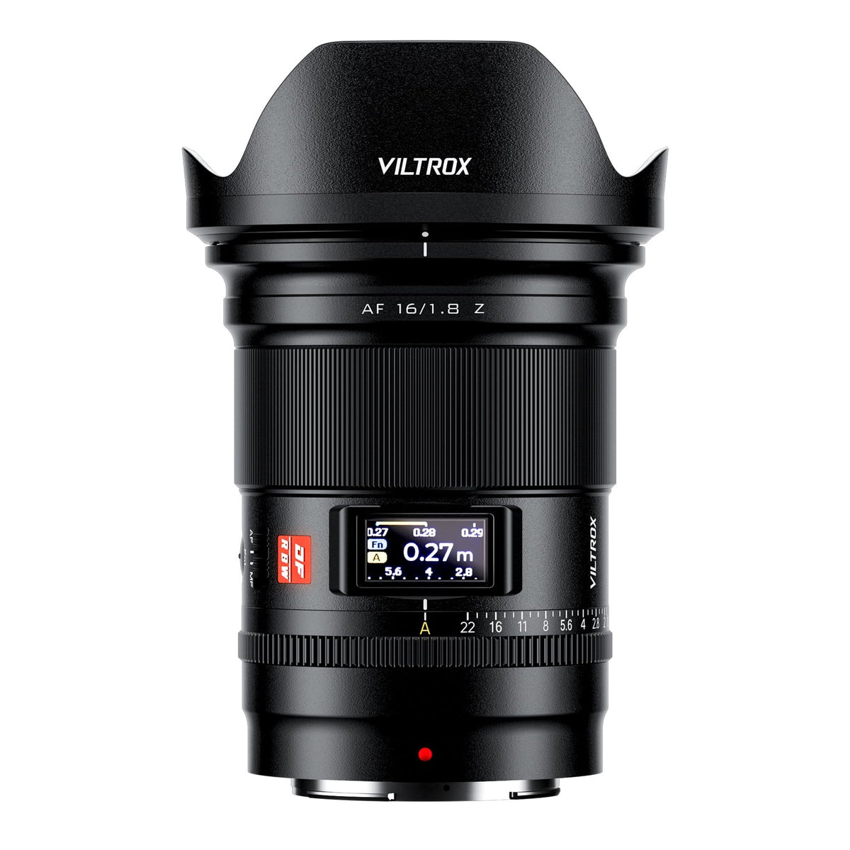 VILTROX AF 16mm F1.8 Z Full Frame Lens for Nikon Z-Mount, AF 16mm F/1.8 Z with Built-in LCD Screen Wide Angle Lens for Nikon Z Mount