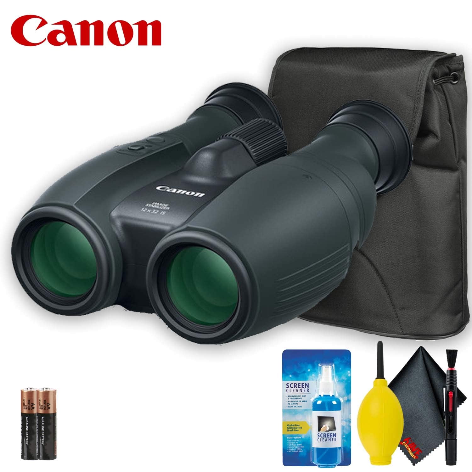 Canon 12x32 is Image Stabilized Binocular Base Accessory Bundle