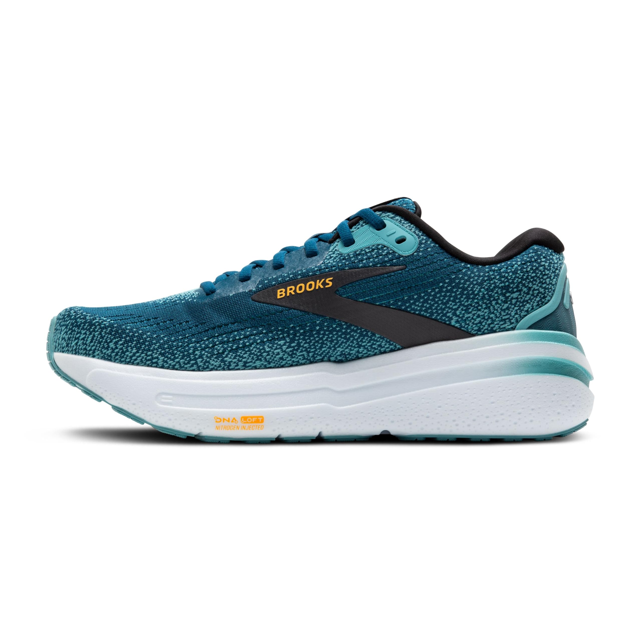 Brooks Men’s Ghost Max 2 Neutral Running & Walking Shoe - Moroccan Blue/Aqua/Orange Pop - 10 Medium