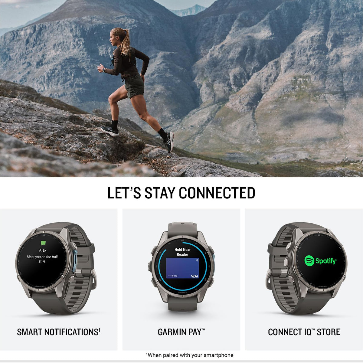 Garmin fēnix® 9, Titanium, 43mm, Pebble Gray