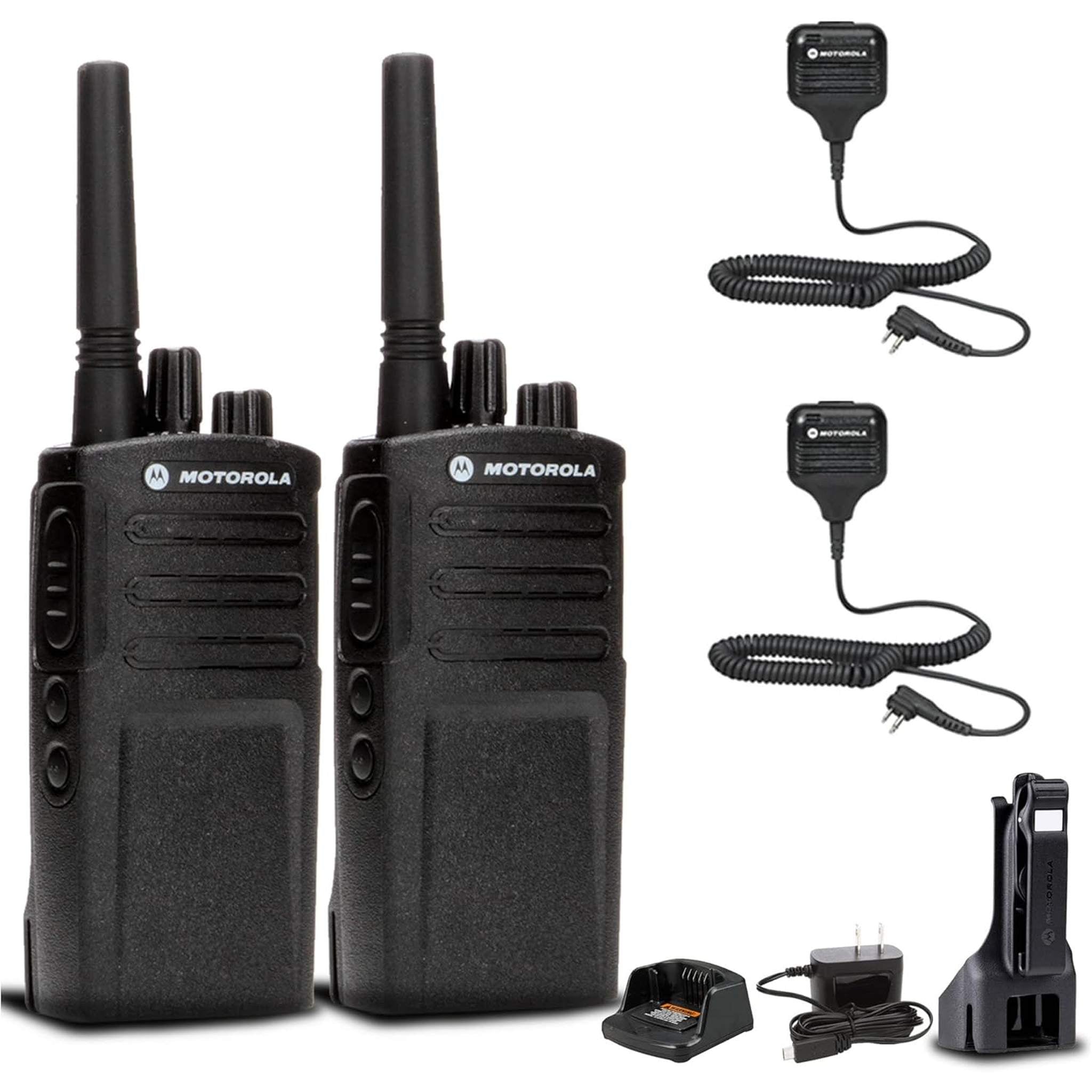 2 x Motorola RMV2080 On-Site 2-Way Radio + 2 x HKLN4606 Speaker Mic + More Motorola Solutions