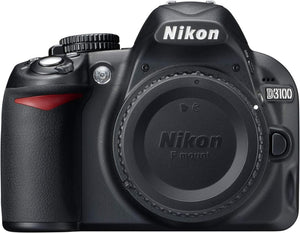 Nikon D3100 14.2MP DX-Format DSLR Digital Camera Body Only No Lens - Black Bundle